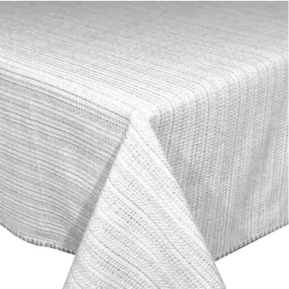 Terra Woven Lyon Fabric Tablecloth in Grey Gray Spring Summer 60x140